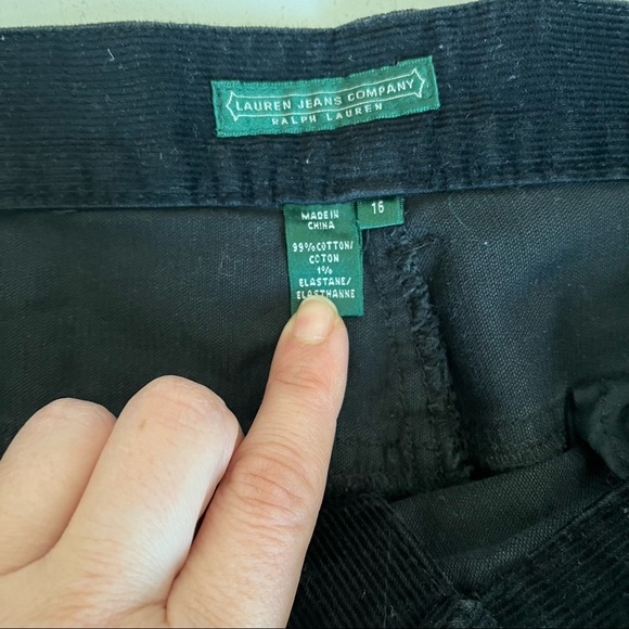 Black Corduroy Ralph Lauren Pants - Picture 4 of 5